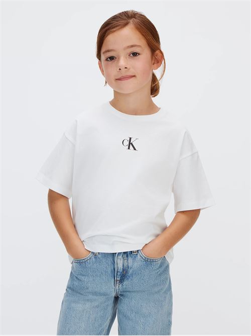 ck logo boxy t-shirt CALVIN KLEIN JEANS | LVCKSJA16GYAF